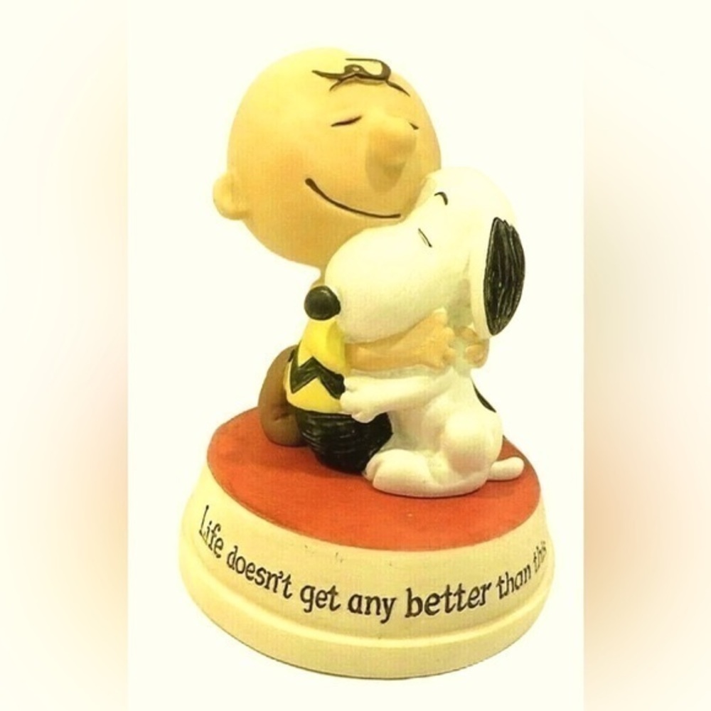 Vintage Charlie Brown hugging Snoopy “ Life doesn’t get any better than this “